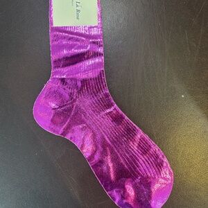 Maria La Rosa Laminated Socks in Fuchsia